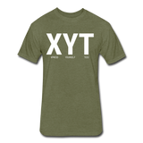XYT Brand Fitted Cotton/Poly T-Shirt - heather military green