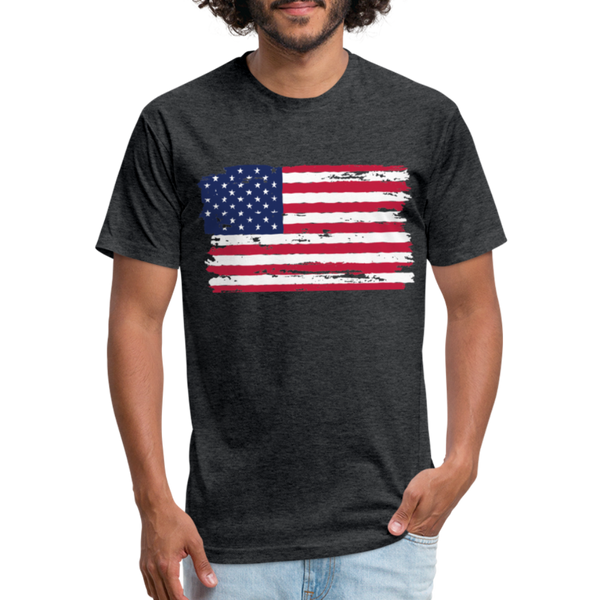 American Flag - Color - heather black