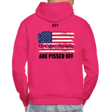 We The people... Are Pissed Off (On Back Black) Hoodie - fuchsia
