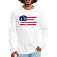 American Flag  - Long Sleeve - white
