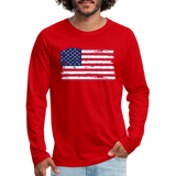 American Flag  - Long Sleeve - red