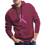 Cancer Pink Ribbon Premium Hoodie - burgundy
