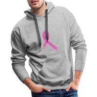 Cancer Pink Ribbon Premium Hoodie - heather grey