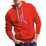Cancer Pink Ribbon Premium Hoodie - red