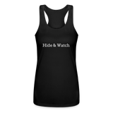 Hide & Watch Women’s Tri-Blend Racerback Tank - black