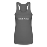 Hide & Watch Women’s Tri-Blend Racerback Tank - charcoal
