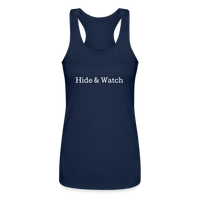 Hide & Watch Women’s Tri-Blend Racerback Tank - navy