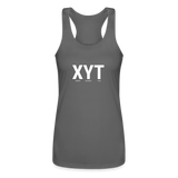 XYT Brand Women’s Tri-Blend Racerback Tank - charcoal