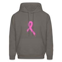 Cancer Pink Ribbon Tee (Survivor on Back) Premium Hoodie - asphalt gray