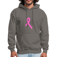 Cancer Pink Ribbon Tee (Survivor on Back) Premium Hoodie - asphalt gray