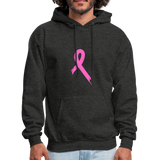 Cancer Pink Ribbon Tee (Survivor on Back) Premium Hoodie - charcoal grey