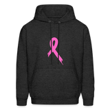 Cancer Pink Ribbon Tee (Survivor on Back) Premium Hoodie - charcoal grey