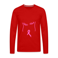Breast Cancer Tee (Survivor on Back) Premium Long Sleeve T-Shirt - red