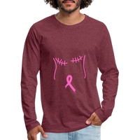 Breast Cancer Premium Long Sleeve T-Shirt - heather burgundy