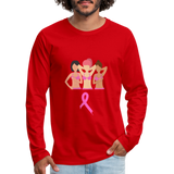 Breast Cancer Group Premium Long Sleeve T-Shirt - red