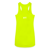 No Excuses Women’s Tri-Blend Racerback Tank - neon yellow