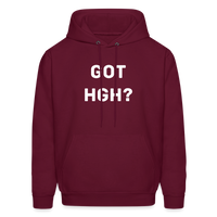Got HGH? Men Hoddie - burgundy