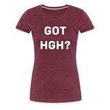 Got HGH? Woman's Premium T-Shirt - heather burgundy