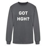 Got HGH? Men's Long Sleeve T-Shirt - charcoal
