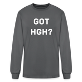 Got HGH? Men's Long Sleeve T-Shirt - charcoal