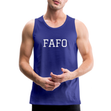 FAFO Premium Tank (White) - royal blue