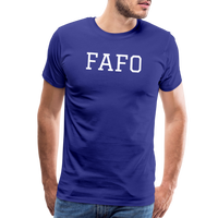 FAFO  Premium T-Shirt (White) - royal blue