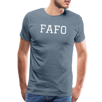 FAFO  Premium T-Shirt (White) - steel blue