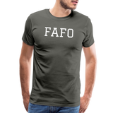 FAFO  Premium T-Shirt (White) - asphalt gray