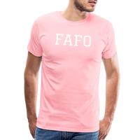 FAFO  Premium T-Shirt (White) - pink