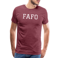 FAFO  Premium T-Shirt (White) - heather burgundy