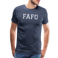 FAFO  Premium T-Shirt (White) - heather blue