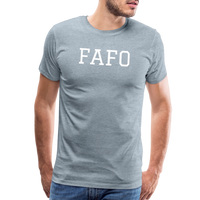 FAFO  Premium T-Shirt (White) - heather ice blue