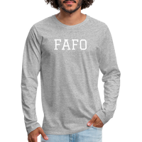 FAFO Premium Long Sleeve (White) - heather gray