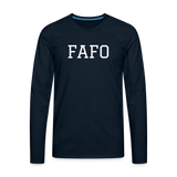 FAFO Premium Long Sleeve (White) - deep navy