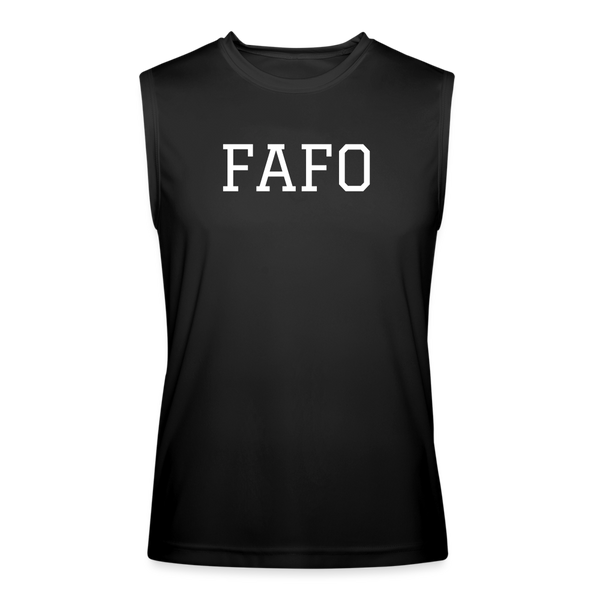 FAFO Performance Sleeveless Shirt (White) - black