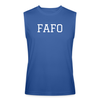 FAFO Performance Sleeveless Shirt (White) - royal blue