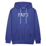FAFO Premium Hoodie (White) - royal blue