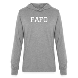 FAFO Premium Light Weight Hoodie (White) - heather grey