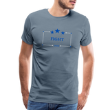 FIGHT  Premium T-Shirt (White) - steel blue