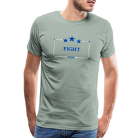 FIGHT  Premium T-Shirt (White) - steel green