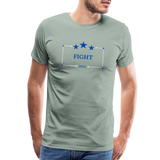 FIGHT  Premium T-Shirt (White) - steel green