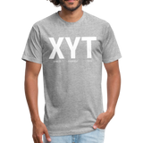 XYT Brand Fitted Cotton/Poly T-Shirt - heather gray
