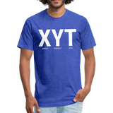 XYT Brand Fitted Cotton/Poly T-Shirt - heather royal