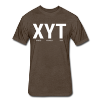 XYT Brand Fitted Cotton/Poly T-Shirt - heather espresso