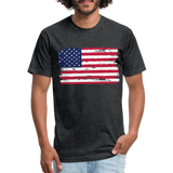 American Flag - Color - heather black
