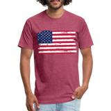 American Flag - Color - heather burgundy