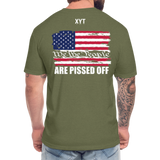 We The People... Are Pissed Off (On Back White) - heather military green