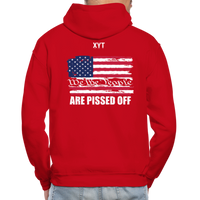 We The people... Are Pissed Off (On Back White) Hoodie - red