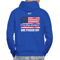 We The people... Are Pissed Off (On Back White) Hoodie - royal blue