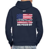 We The people... Are Pissed Off (On Back White) Hoodie - navy